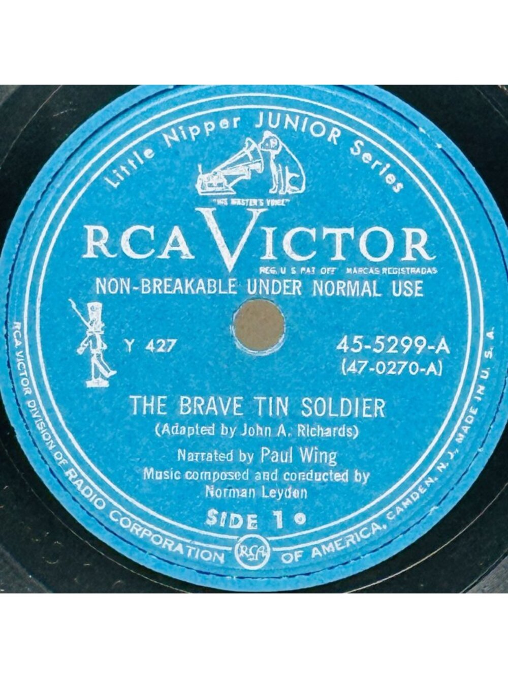 Paul Wing The Brave Tin Soldier 10in Vinyl 78 RPM RCA Victor 45-5299 - Picture 3 of 8